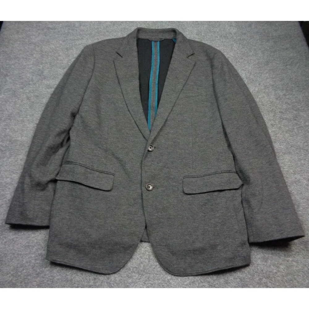 Bonobos Blazer Mens 42R Gray Lanificio Fortex Cotton Sport Coat Slim Fit Jacket